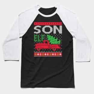 Son Elf ugly christmas sweater Baseball T-Shirt